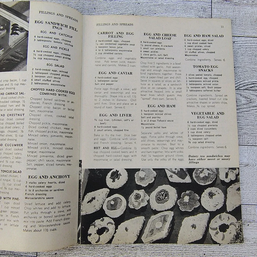500 Tasty Sandwich Recipes Cookbook Booklet Vintage 1949‎ GOOD